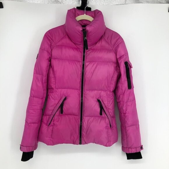 SAM New York Magenta Pink Iconic Freestyle 80%Goose Down Winter Puffer Jacket ~S - Picture 2 of 16